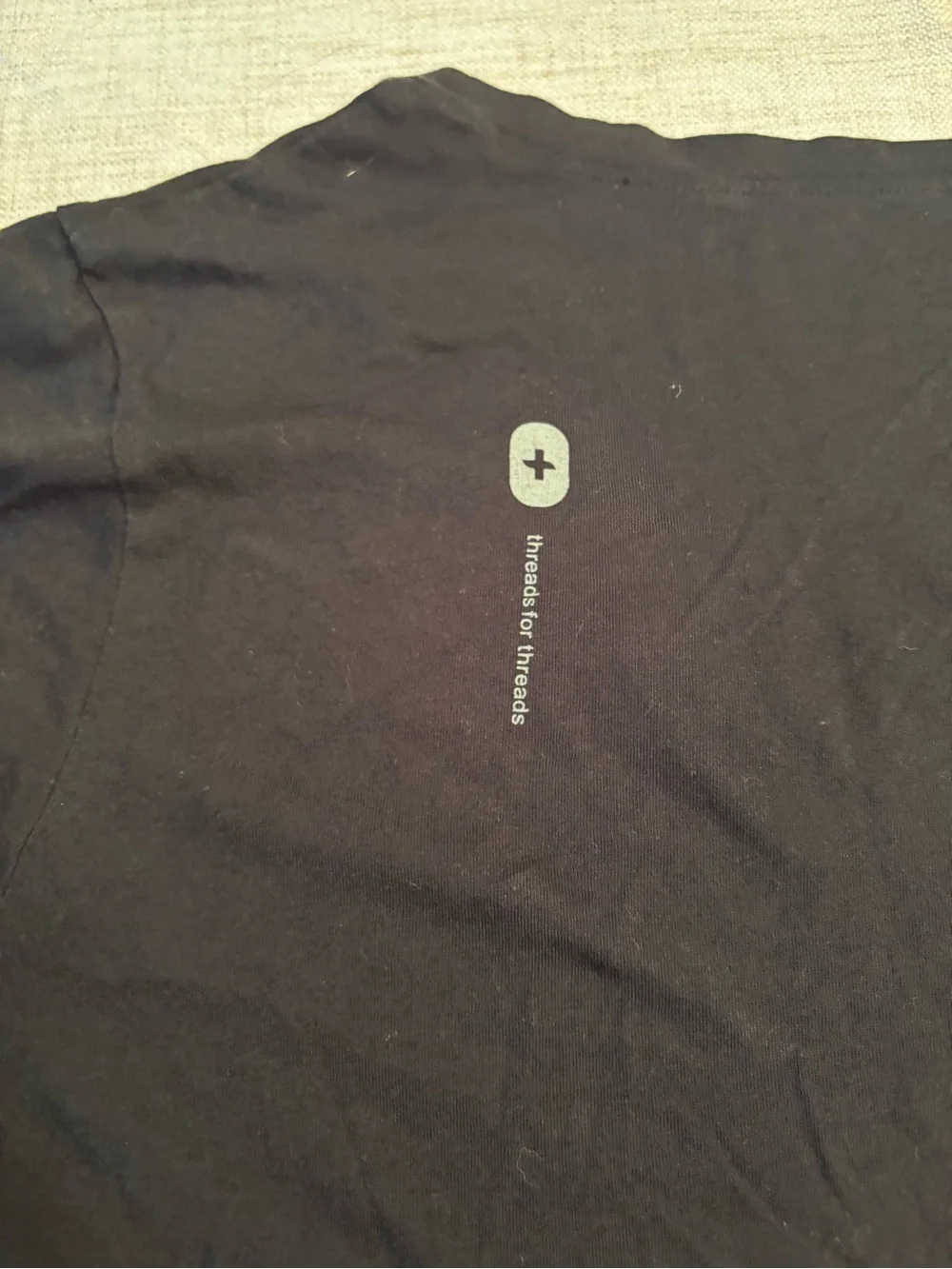 Figs Black V-Neck Tee Top Medium
